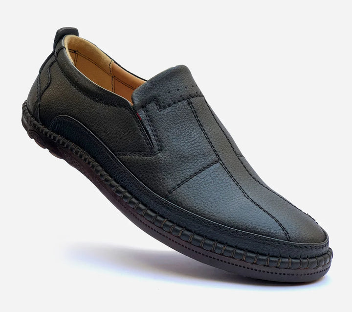 clarks comfortable shoes black leather BL04