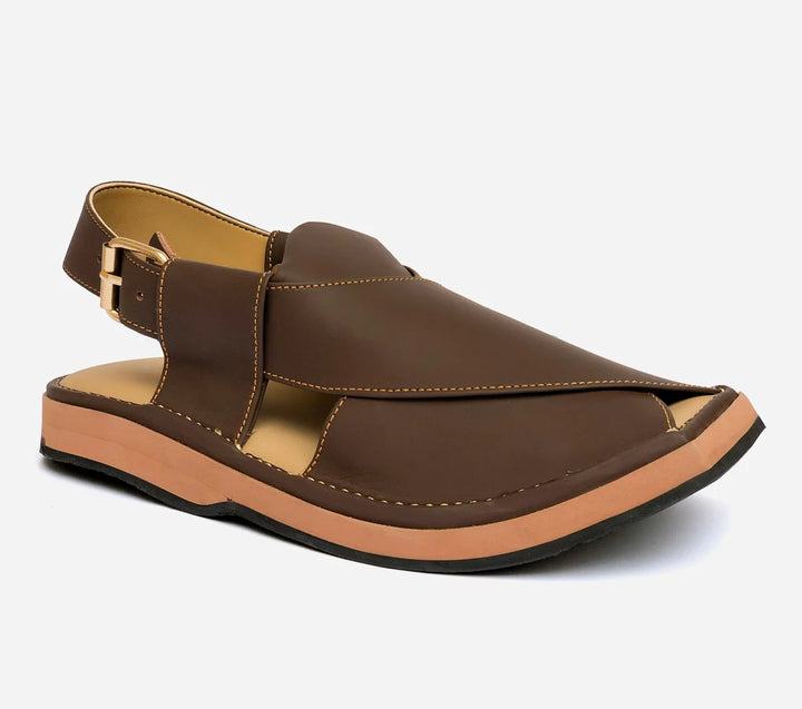 peshawari Kaptan leather sandal brown color KPBR101