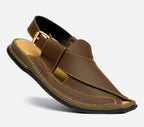 peshawari Zalmi leather sandal brown color KPBR103