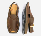peshawari Zalmi leather sandal brown color KPBR105